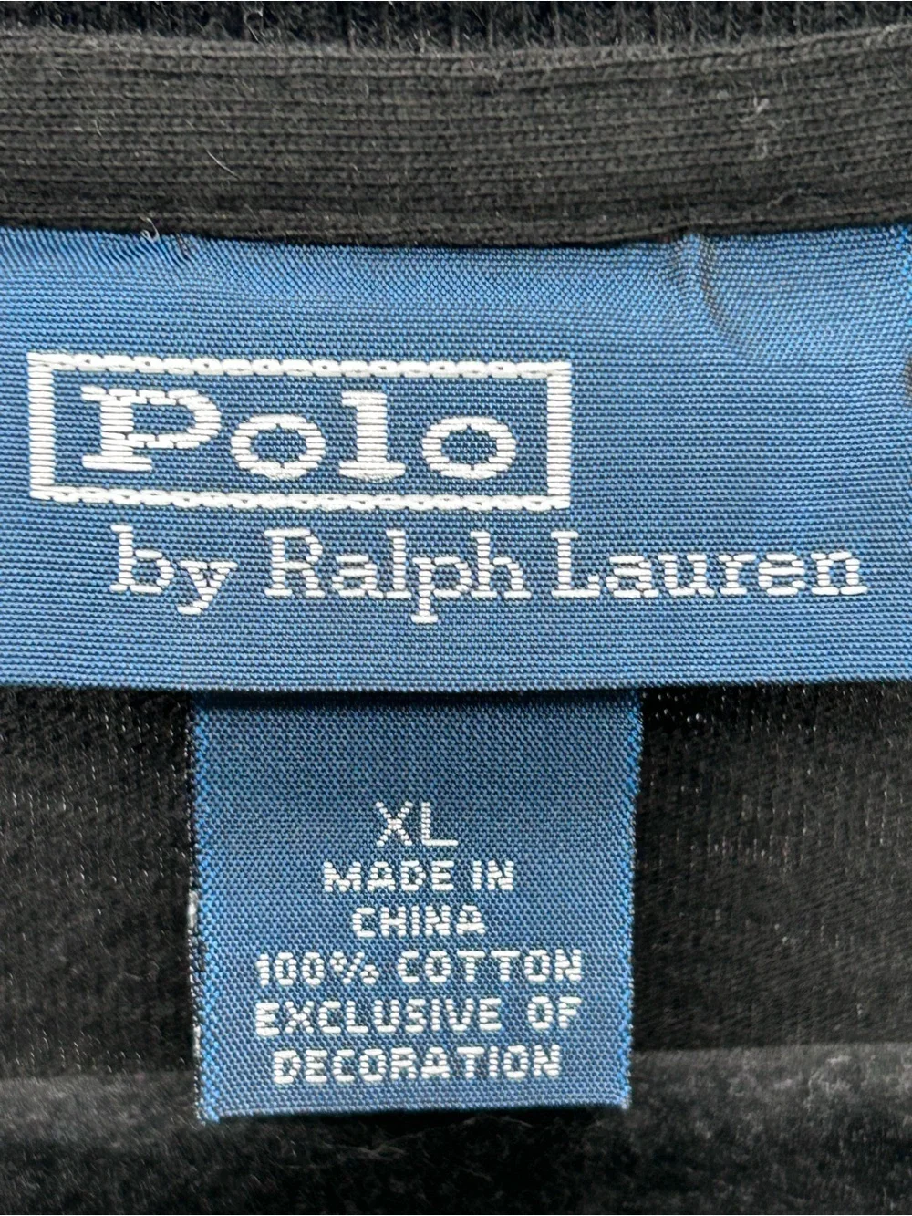 Ralph Lauren Vintage Black Short Sleeve Graphic Crewneck Sport Tee Size XL